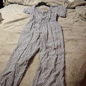 Floral Blue Jumpsuit